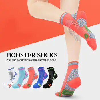 Спортивные противоскользящие носки для лодыжек Уникальный дизайн Унисекс Яркий цвет Уличные компрессионные баскетбольные носки для бега, фитнеса, средней длины
