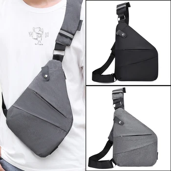 Мужская нагрудная сумка через плечо, повседневная спортивная нагрудная сумка для активного отдыха