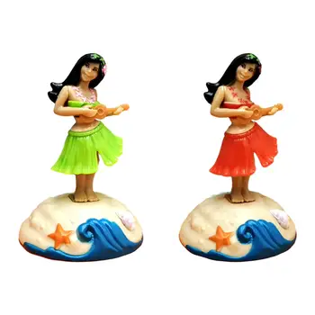 Коллекция кукол для приборной панели Hawaiian Girl На солнечных батареях Гавайская танцовщица, Танцующая игрушка, Трясущееся украшение для стола, офиса, дома, автомобиля