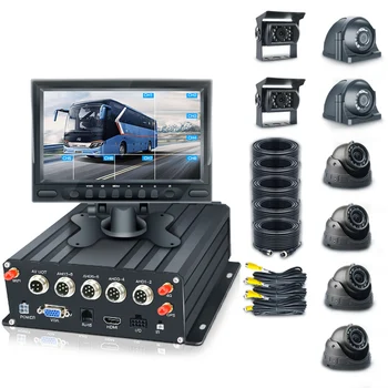 Система видеонаблюдения автомобиля 360, 8-канальный жесткий диск DVR 3G 4G WiFi GPS MDVR-Рекордер для такси, автобуса, грузовика
