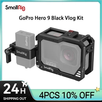 SmallRig Black Vlog Kit для GoPro Hero 9/для GoPro Hero 10 Совместим С Адаптерами Микрофона И Аксессуарами для камеры 3088/3084