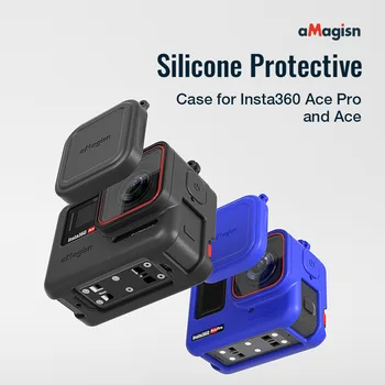 Силиконовый защитный чехол, аксессуар для спортивной камеры soft shell для Insta360 Ace / Ace Pro