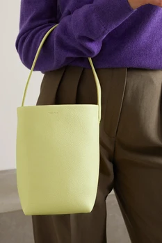 нишевая новая кожаная сумка-ведро 2023 года, минималистичная ветровая сумка через плечо, сумка-тоут