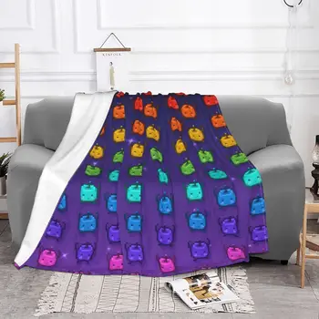 Одеяла Stardew Valley Rainbow Junimos Фланелевое Всесезонное Легкое одеяло для видеоигр для дивана Плюшевое Тонкое одеяло