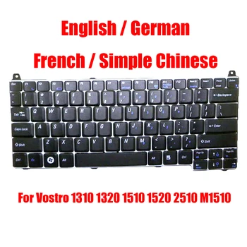 US GR FR CN Клавиатура для DELL Для Vostro 1310 1320 1510 1520 2510 M1510 0Y877J 0Y879J 0Y862J 0T472C Английский Немецкий Французский Новый