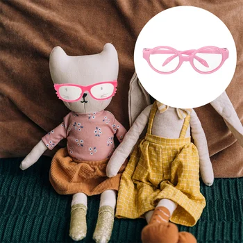 Очки для переодевания кукол Мини-очки Кукольные очки для 12-дюймовых кукол, очки в хиппи с прозрачными линзами в круглой оправе, очки для глаз