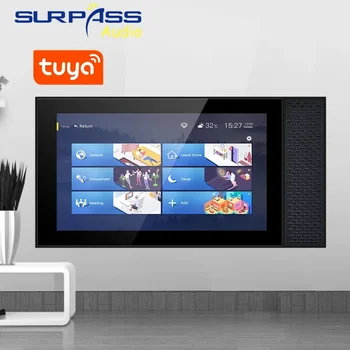 Умный дом TUYA с 7-дюймовым сенсорным экраном Android 8.1, система Wi-Fi Bluetooth, настенный усилитель с портом RS485, фоновая музыка для кухни