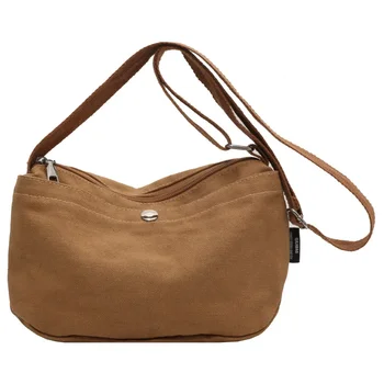 Женская холщовая сумка-мессенджер, молодежная женская модная сумка через плечо, студенческие женские сумки через плечо большой емкости, маленькая тканевая сумка