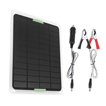Солнечная панель мощностью 20 Вт 12 В/5 В USB2.0 Солнечное автомобильное зарядное устройство Наружная портативная гибкая солнечная панель из монокристаллического кремния