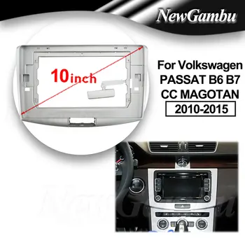 NewGambu 10 дюймов для Volkswagen Vw PASSAT B6 B7 CC MAGOTAN 2010 Рамка Аудио Комплекты Отделки Лицевой Панели Экран Радио Плеера 2 Din