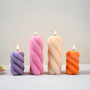 Креативные силиконовые формы для свечей с искаженным столбом, принадлежности для изготовления ароматических свечей своими руками, Украшения для дома, подарки ручной работы