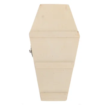 Коробка конфет в виде гроба на Хэллоуин, Подарочная коробка в виде мини-Шестиугольного Гроба, Деревянная коробка, Коробка для хранения конфет, Аксессуары для подарочной коробки для вечеринки на Хэллоуин своими руками