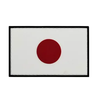 ИК Инфракрасный Светоотражающий ПВХ Нашивка с вышивкой Японского флага Нашивки с японскими Флагами Тактическая Военная Эмблема Значки с аппликацией