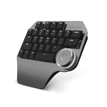 Механическая мини-проводная клавиатура T11 с одной рукой и интеллектуальным набором, 3 Группы настраиваемых клавиш, Дизайнерская Компьютерная клавиатура для Windows