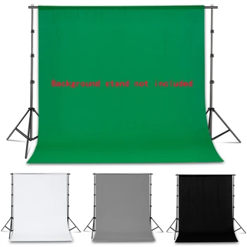Фон для фотосъемки Зеленый экранный фон Профессиональные белые / черные / серые гладкие муслиновые фоны для реквизита для фотосессии