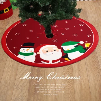 Юбка для рождественской елки, Мультяшный Санта-Клаус, Снеговик, Лось, Юбка для Рождественской елки, Ноэль Натал, Рождественский декор, Счастливый Новый Год