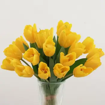Украшения из тюльпанов, искусственные цветы Тюльпанов, Реалистичная имитация Тюльпанов, Красивый букет искусственных цветов для домашней свадьбы.