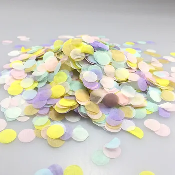 1 см 10 г / пакет Круглые бумажные круги для конфетти Свадьба, День рождения, Детский душ, украшение вечеринки Разноцветными воздушными шариками Конфетти