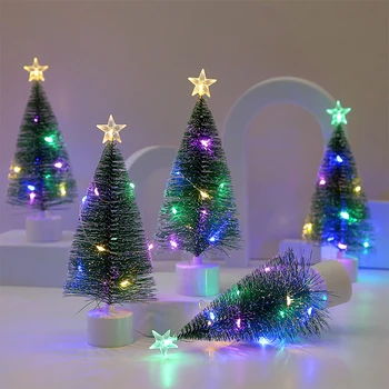2023 Новых Светящихся мини-Рождественских Елок, красивых маленьких искусственных Рождественских Елок, настольных украшений, рождественских украшений для дома