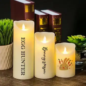 Пасхальная наклейка, набор наклеек на Пасхальную свечу с буквенным принтом в виде кролика для праздничных украшений своими руками, свечи, свеча на Пасху