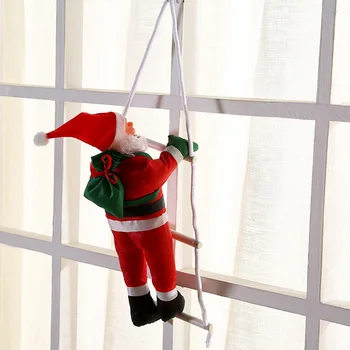Восхождение по веревочной лестнице Игрушка Санта-Клауса для Рождественской елки, украшение для Рождественской вечеринки на открытом воздухе, декор стен для Рождественской вечеринки