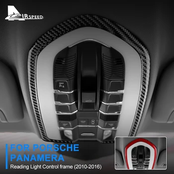 для Porsche Panamera 2010 2011 2012 2013 2014 2015 2016 Рамка управления лампой для чтения Наклейка из мягкого углеродного волокна Внутренняя отделка