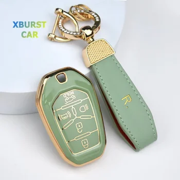 Чехол-Брелок Из ТПУ Для Ssang Yong 2020 G4 Rexton SsangYong Smart Key Case Remote Auto Keychain Protector Аксессуары