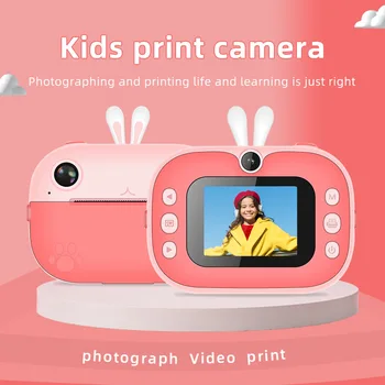 Детская камера Мгновенной печати Камера Термопечати Цифровая Фотокамера Игрушка для девочки Детская Камера Видео Подарок для девочки И Мальчика На День Рождения