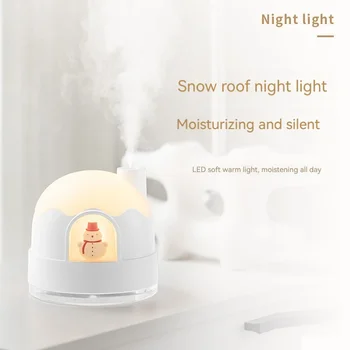 Рождественский подарок ночник в снежной комнате увлажнитель спрей увлажнение увлажнение воздуха красота USB настольный бесшумный увлажнитель для спальни