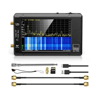 Ультра 4-дюймовый анализатор спектра Пластиковый крошечный анализатор частоты SA 100 кГц-5,3 ГГц Добавить сетевой тестер карты памяти 32 ГБ