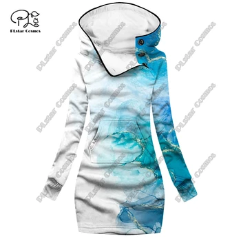 PLstar Cosmos 3D-печать, женское платье-свитер с красочным зыбучим песком и градиентным рисунком, повседневное платье для похудения, серия J4