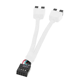 Материнская плата с экранированным кабелем от USB 2.0 9Pin до 2x 9-контактных исключает