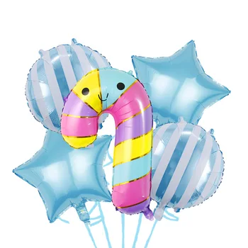 Серия конфет-пончиков Disney с рожками мороженого для детского дня рождения украшения из алюминиевой пленки набор воздушных шаров