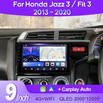 QSZN Для Honda Jazz 3 2015-2020 Fit 3 GP GK 2013-2020 RHD 2K QLED Android 13 Автомобильный Радио Мультимедийный видеоплеер GPS 4G CarPlay