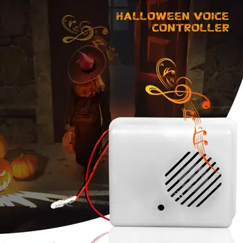 Страшный реквизит с голосовой активацией звукового датчика Хэллоуина, украшение Хэллоуина, звуковой датчик, кричащий динамик, реквизит ужасов в доме с привидениями