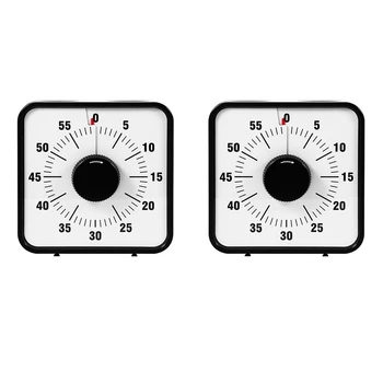 Таймер 2X Vision, 60-минутный хронометраж, подставка для задних ног, часы обратного отсчета, кухонный таймер выпечки для классных комнат или совещаний