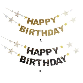 1 шт. комплект, 16 4-футовые золотые бумажные открытки, украшения на День рождения, баннер с Днем рождения для вечеринки по случаю Дня рождения, украшения с Днем рождения