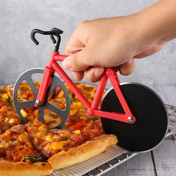 Резак для пиццы Креативная форма велосипеда Колесо Велосипедный Ролик Нож для нарезки пиццы Для Пикника Практичный Нож для резки нержавеющей Стали Кухонные Инструменты