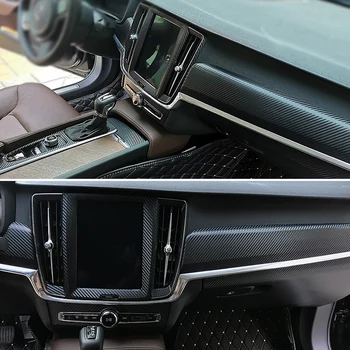Автомобильный стайлинг 3D 5D из углеродного волокна, Центральная консоль салона автомобиля, изменение цвета, литье, наклейки для Volvo S90 2017-2019