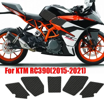 Для KTM RC390 Бак Мотоцикла Накладка Протектор Наклейка Наклейка Газовый Коленный Захват Бак Тяговая Накладка Сбоку новый узор 2015-2021
