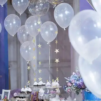 12-дюймовый латексный прозрачный воздушный шар на день рождения, свадьба, креативное оформление вечеринки, свадебные воздушные шары, однотонный звездный шар