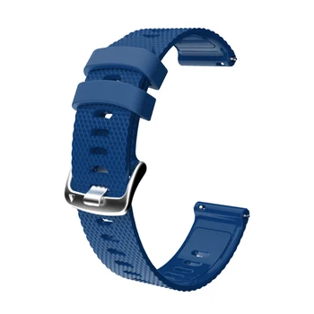 Силиконовый ремешок для часов с ромбовидным рисунком, замена силиконового ремешка для Garmin HUAWEI Samsung 20 мм, темно-фиолетовый