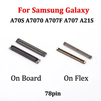 10ШТ 78Pin USB Зарядное Устройство Порт Зарядки Разъем FPC Для Samsung Galaxy A70S A7070 A707F A21S A217 A217F