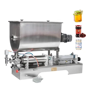 Полуавтоматическая машина для розлива соуса карри, соуса Чили, пневматическая упаковочная машина для смешивания суспензии