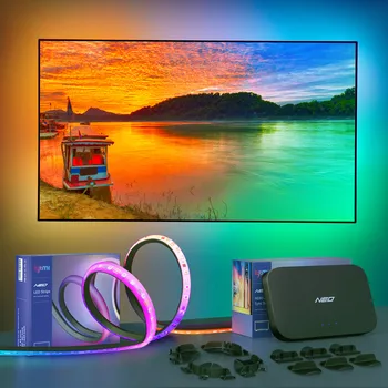 Lytmi Neo Окружающий свет, светодиодная коробка синхронизации, полосы подсветки телевизора, Иммерсионное интеллектуальное освещение HD-MI 2.0, коробка синхронизации с подсветкой телевизора