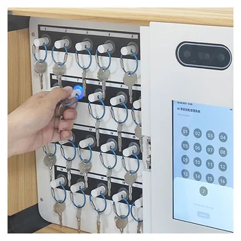 Интеллектуальный органайзер для ключей из листовой стали с функцией RFID, шкаф для автомобильных ключей с 20 прорезями для ключей