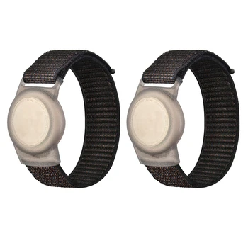 2X Детский браслет, совместимый с Apple Airtag, защитный чехол для Airtag, держатель GPS-трекера с нейлоновым браслетом G