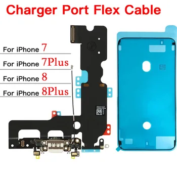 Порт зарядки для iPhone 7 7Plus 8 Plus, USB-док-станция, гибкий кабель с микрофоном и сигнальной антенной, сменный водонепроницаемый клей
