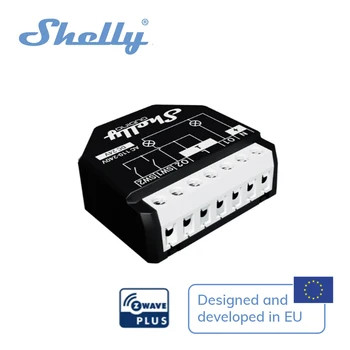 Умный переключатель Shelly Qubino Wave 2PM Z-Wave smart switch 2 канала 16 А для измерения энергопотребления широкий ассортимент бытовой техники оборудование