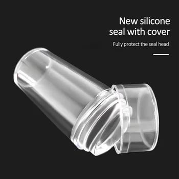 Набор штампов для ногтей Желеобразная головка со скребком Шаблон для дизайна ногтей Печать Силиконовая пластина для тиснения Инструменты Аксессуары для маникюра